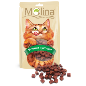 Лакомство для кошек Molina Утиные кусочки (фото modal nav 1)