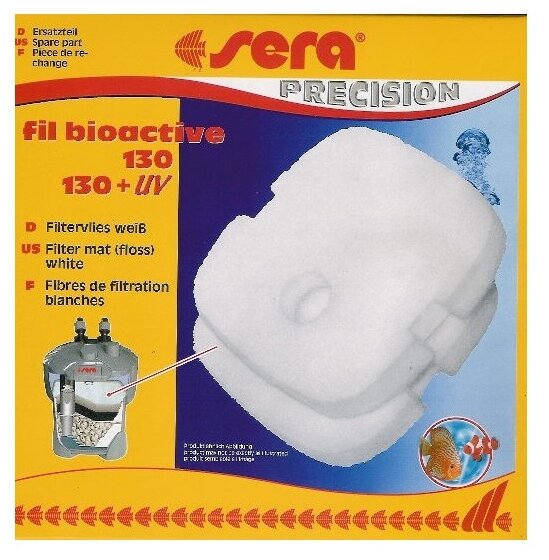 Наполнитель Sera Filter Mat White для Fil Bioactive 130 и 130+УФ (фото modal 2)
