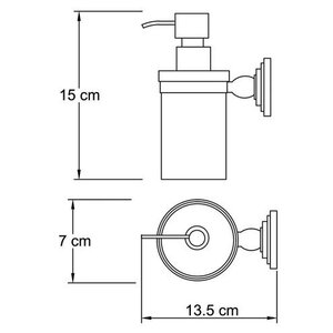Дозатор для жидкого мыла WasserKRAFT Isar K-7399 (фото modal nav 3)