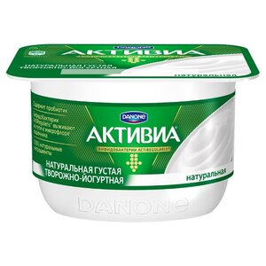 Йогуртный продукт Активиа Биопродукт густой творожно-йогуртный натуральная 4.5%, 130 г (фото modal nav 1)
