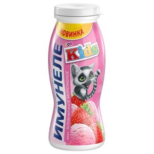 Кисломолочный напиток Имунеле For Kids Клубничное мороженое 1.5%, 100 г (фото modal nav 1)