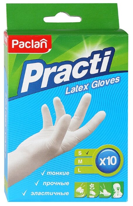 Перчатки Paclan Practi латексные (фото modal 6)