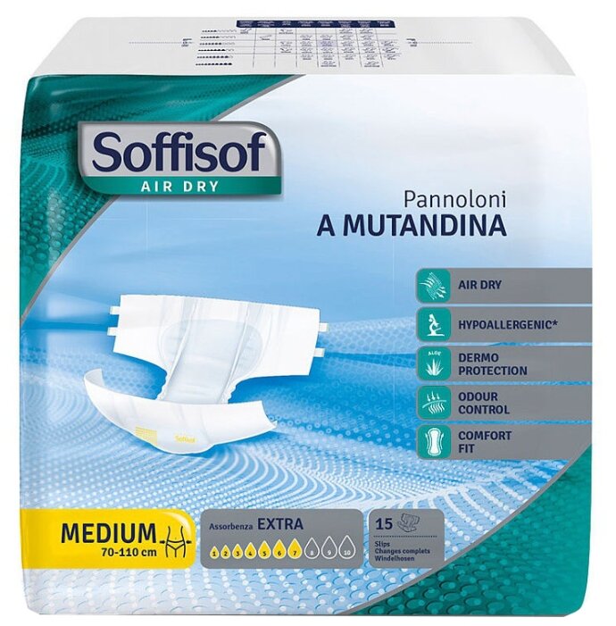 Подгузники для взрослых Soffisof Air Dry Extra (15 шт.) (фото modal 3)