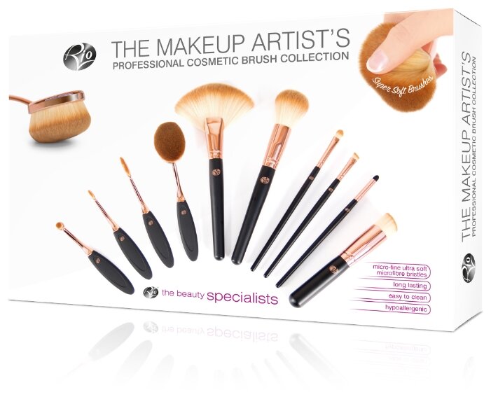Набор кистей Rio The Makeup Artist's Professional Cosmetic Makeup Brush Collection, 10 шт. (фото modal 2)