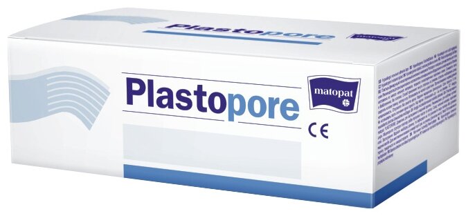 Matopat Plastopore пластырь фиксирующий из нетканого материала 2,5х500 см, 22 шт. (фото modal 1)