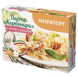 Мираторг Паста Карбонара с сыром и беконом 350 г (фото modal nav 1)