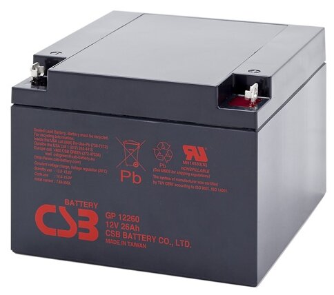 Аккумуляторная батарея CSB GP 12260 26 А·ч (фото modal 1)