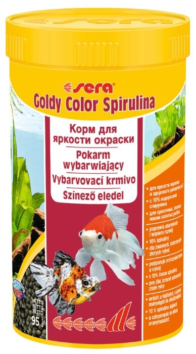 Сухой корм Sera Goldy Color Spirulina в гранулах для рыб (фото modal 5)
