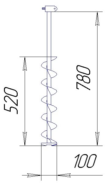 Шнек ТОНАР классический для ледобура ЛР-100 (фото modal 2)