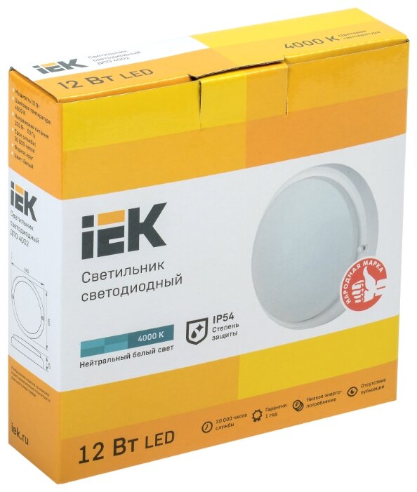 Светодиодный светильник IEK ДПО 4002 (12Вт 4000K) (фото modal 2)