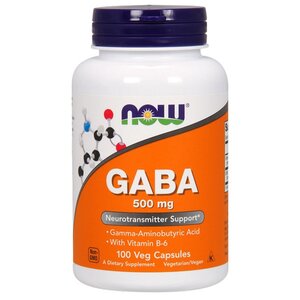 Аминокислота NOW GABA 500 mg (100 капсул) (фото modal nav 1)