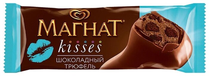 Мороженое Магнат Kisses шоколадный трюфель в шоколадной глазури 80 г (фото modal 1)
