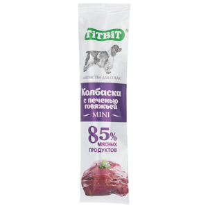 Лакомство для собак Titbit Колбаска с печенью говяжьей mini (фото modal nav 1)