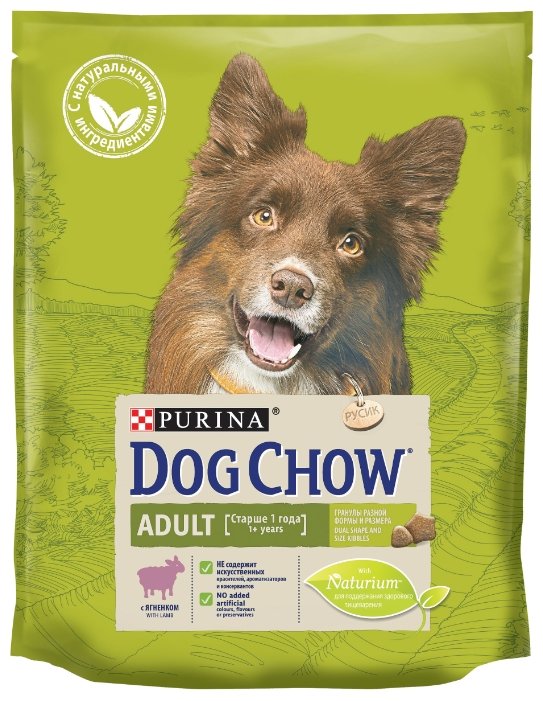 Корм для собак DOG CHOW Adult с ягненком для взрослых собак (0.8 кг) (фото modal 1)