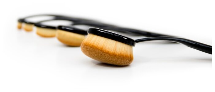 Набор кистей Rio Essential Microfibre Professional Oval Cosmetic Brush Collection, 5 шт. (фото modal 3)