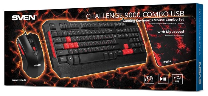 Клавиатура и мышь SVEN Challenge 9000 Combo Black USB (фото modal 11)