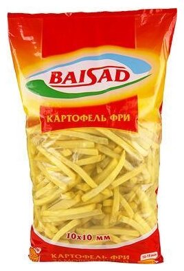 Байсад замороженный картофельные фри baisad 2500 г (фото modal 1)