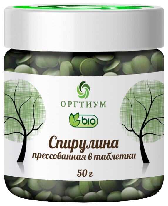 Оргтиум Спирулина прессованная в таблетки, 50 г (фото modal 1)