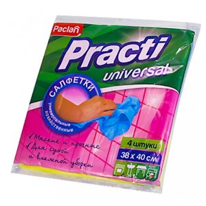Салфетка для уборки Paclan Practi Universal 4 шт (фото modal nav 1)