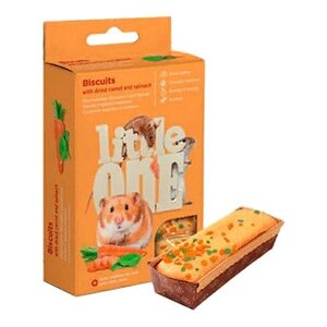 Лакомство для грызунов Little One Biscuits with dried carrot and spinach (фото modal nav 1)