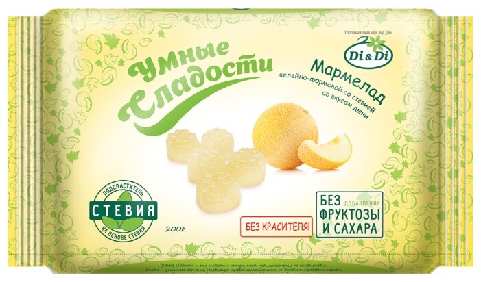 Мармелад Умные сладости без сахара желейно-формовой Дыня 200 г (фото modal 1)