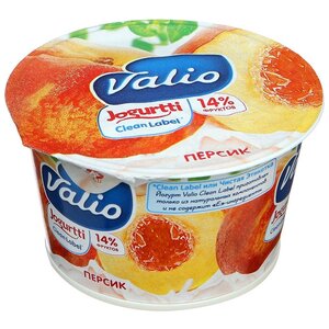Йогурт Valio clean label персик 2.6%, 180 г (фото modal nav 1)