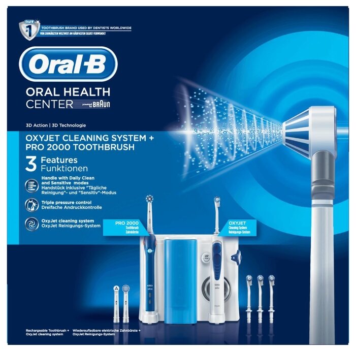 Зубной центр Oral-B OxyJet Cleaning System + PRO 2000 Toothbrush (фото modal 4)