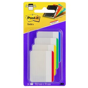 Post-it закладки усиленные пласт 50 мм, 4 цвета 6 шт. (686-F1-RU) (фото modal nav 1)
