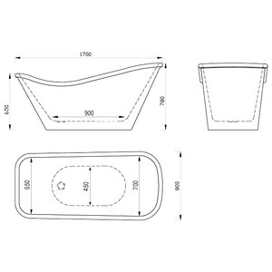 Ванна Abber AB9231 акрил угловая (фото modal nav 2)