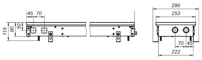 Водяной конвектор Techno Usual KVZ 250-85-1400 (фото modal 2)