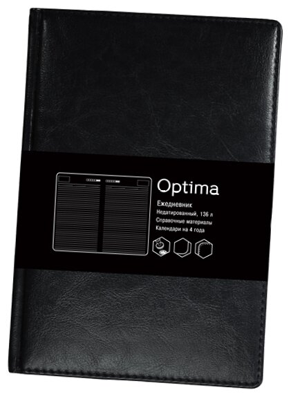 Ежедневник Listoff Optima недатированный, искусственная кожа, А5, 136 листов (фото modal 6)
