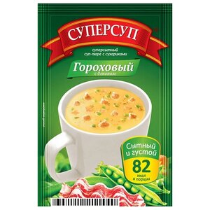 СУПЕРСУП Суп-пюре Гороховый с беконом и сухариками 23 г (фото modal nav 1)