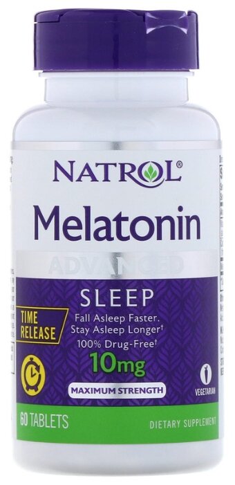 Мелатонин Natrol Melatonin Advanced Sleep 10 mg Time Release (60 капсул) (фото modal 1)