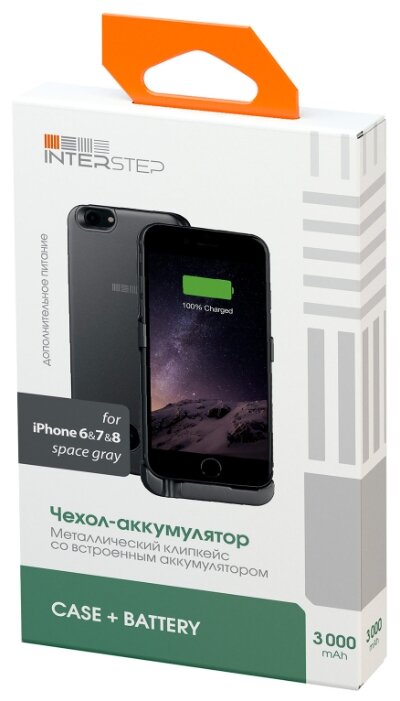 Чехол-аккумулятор INTERSTEP Metal battery case для iPhone 6/7/8 (фото modal 5)