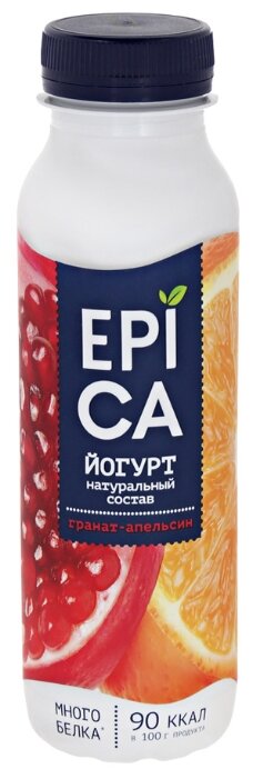 Питьевой йогурт EPICA гранат-апельсин 2.5%, 290 г (фото modal 1)