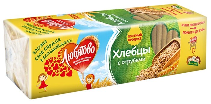 Хлебцы Любятово с отрубями 185 г (фото modal 1)