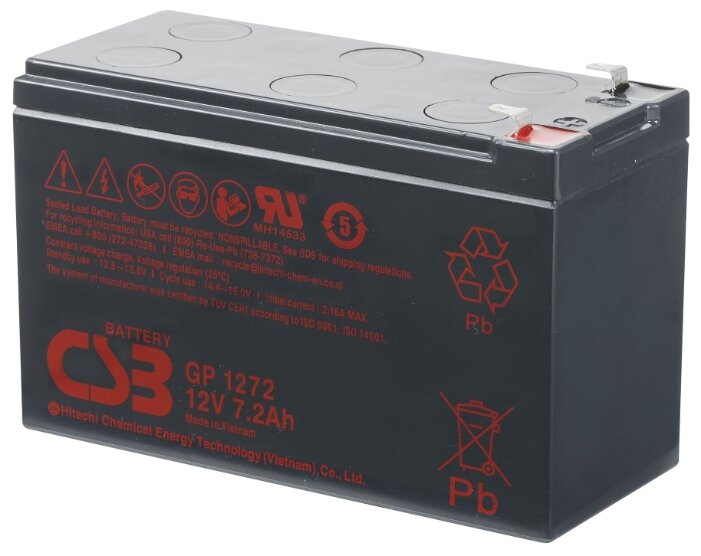 Аккумуляторная батарея CSB GP 1272 7.2 А·ч (фото modal 1)