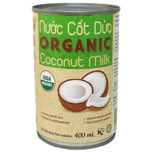 VietCOCO Кокосовое молоко Organic 73%, жирность 17%, 400 мл (фото modal nav 1)