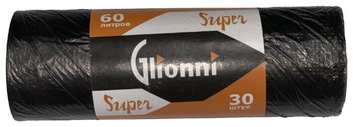 Мешки для мусора Glionni Super 60 л (30 шт.) (фото modal 1)