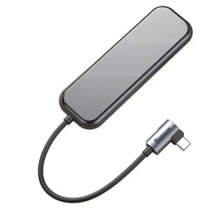 USB-концентратор Baseus Multi-functional HUB Type-C - 3xUSB+HDMI (CAHUB-BZ0G), разъемов: 4 (фото modal nav 1)