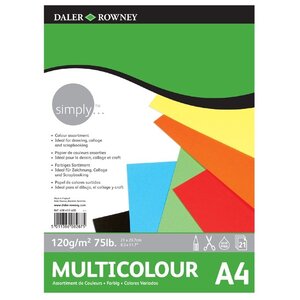 Цветная бумага Simply Daler-Rowney, A4, 21 л., 7 цв. (фото modal nav 1)