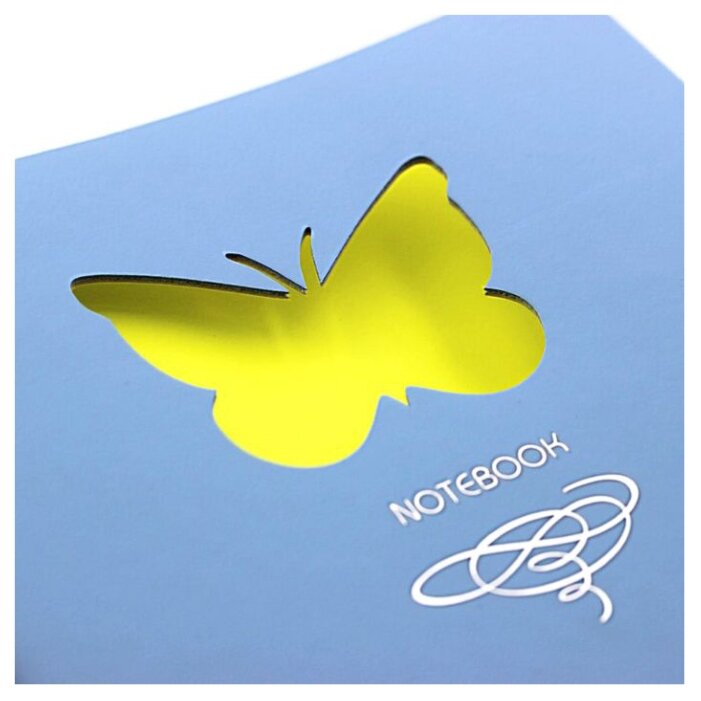 Блокнот Канц-Эксмо Paper Art. Butterfly (голубой) А6+, 80 листов (КЗБФЛ6802934) (фото modal 2)