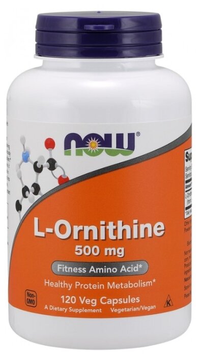 Аминокислота NOW L-Ornithine 500 mg (120 капсул) (фото modal 1)