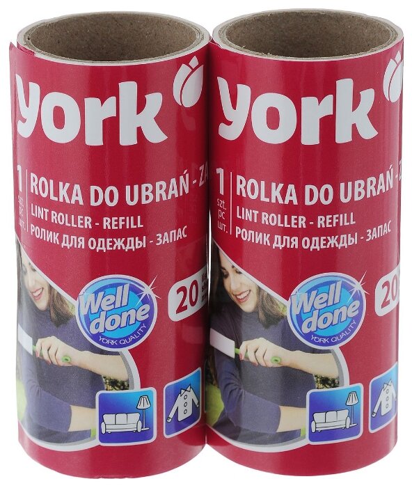 York запасной блок для ролика для одежды 2 штуки, 20 листов (фото modal 3)