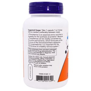 Аминокислота NOW L-Phenylalanine 500 mg (120 капсул) (фото modal nav 3)