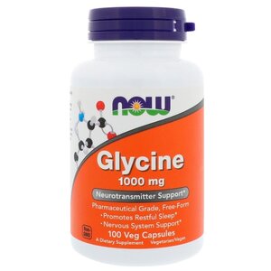 Аминокислота NOW Glycine 1000 mg (100 капсул) (фото modal nav 1)