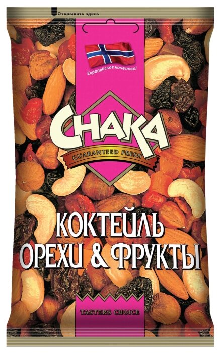 Смесь орехов, сухофруктов и цукатов CHAKA Коктейль орехи & фрукты 130 г (фото modal 1)