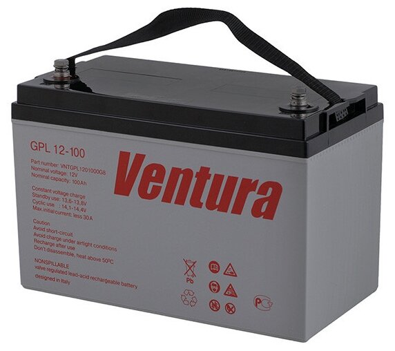 Аккумуляторная батарея Ventura GPL 12-100 100 А·ч (фото modal 1)