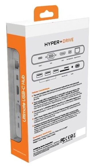 USB-концентратор HyperDrive Ultimate 11-in-1 USB-C Hub (GN30B), разъемов: 4 (фото modal 7)