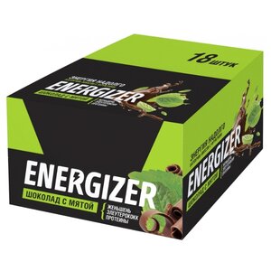 Злаковый батончик ENERGIZER в шоколадной глазури Шоколад с мятой, 18 шт (фото modal nav 2)